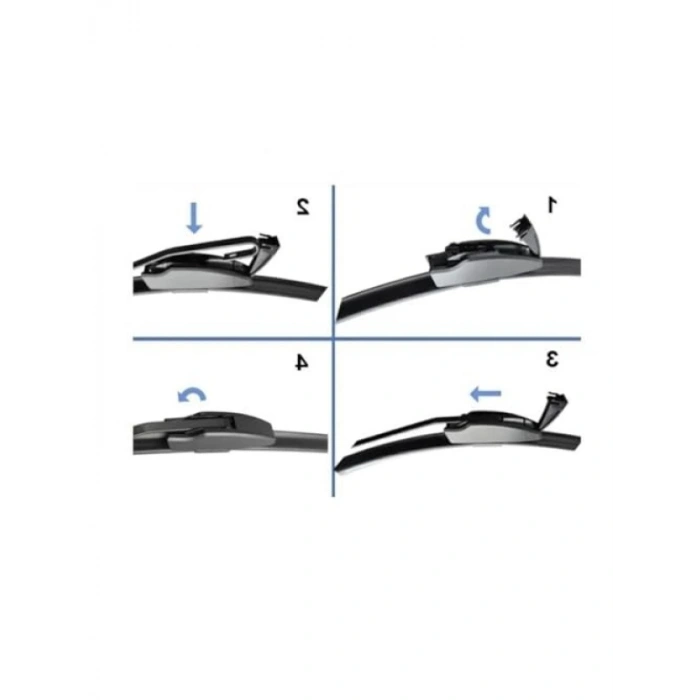 2006-2012 Model Honda Civic Uyumlu 2 Parça Silecek Takımı