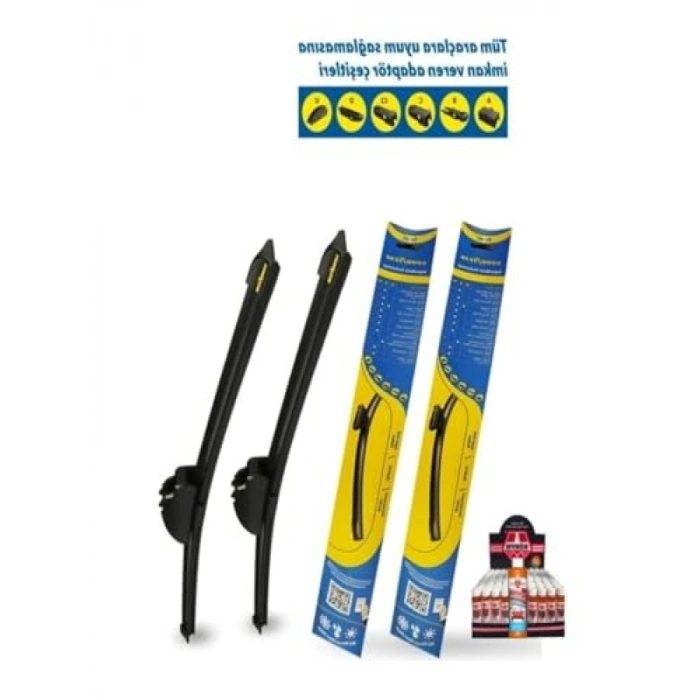 2020 Model Araçlar İçin Muz Silecek Silgi Takımı (65 cm x 50 cm)