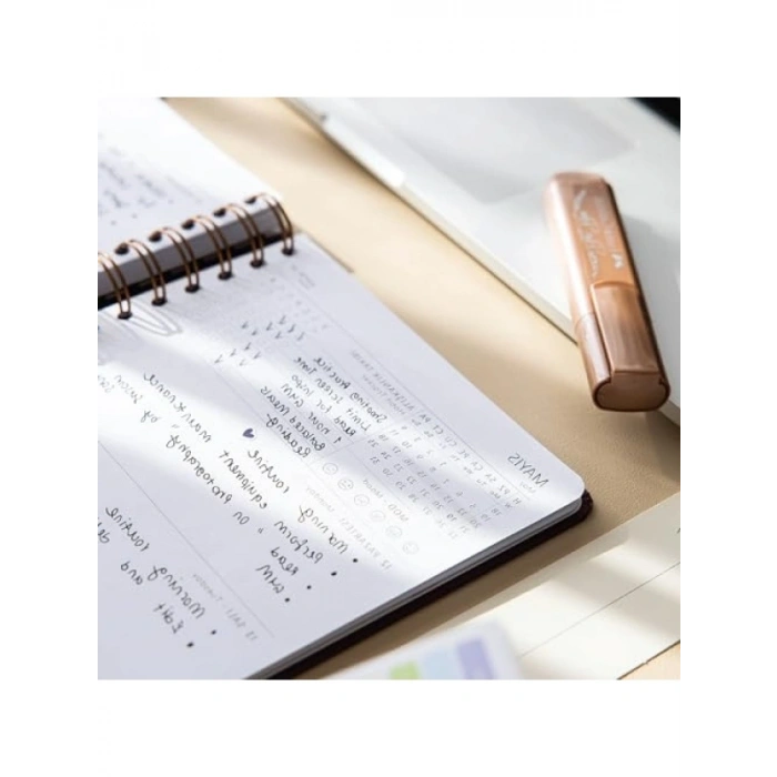 2026 A5 Spiralli Haftalık Ajanda - 12 Aylık, Pembe