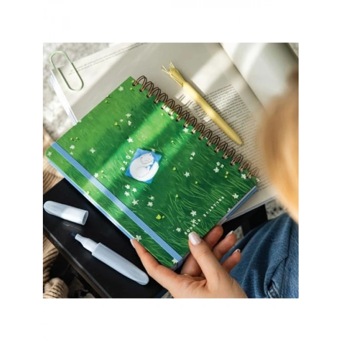 2026 A5 Spiralli Haftalık Ajanda - Kedi Desenli