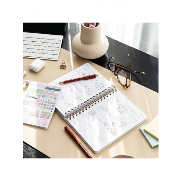 2026 A5 Spiralli Haftalık Ajanda - Kedi Desenli