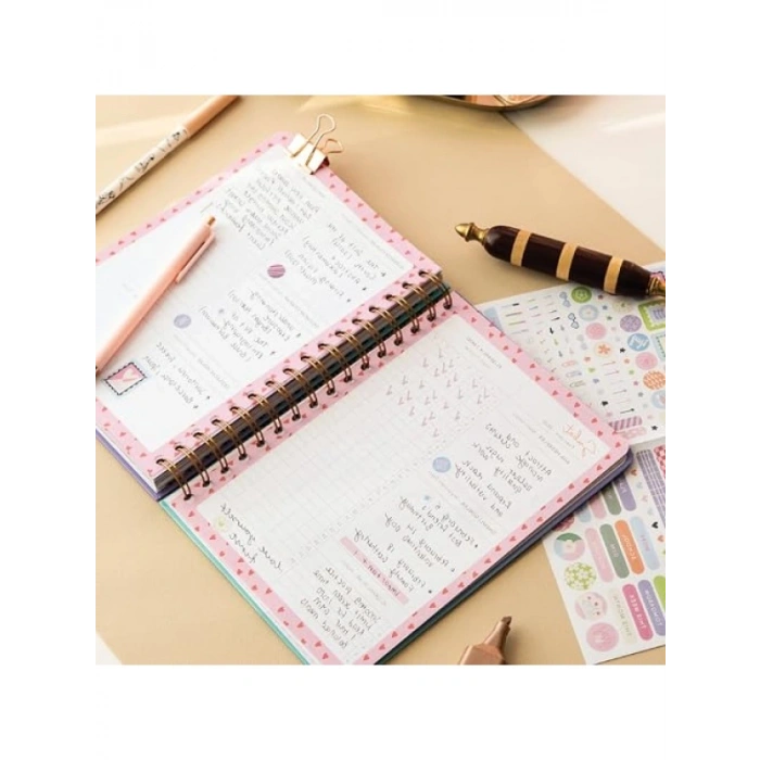 2026 A5 Spiralli Haftalık Ajanda - Motivasyon Sayfalı Manzara