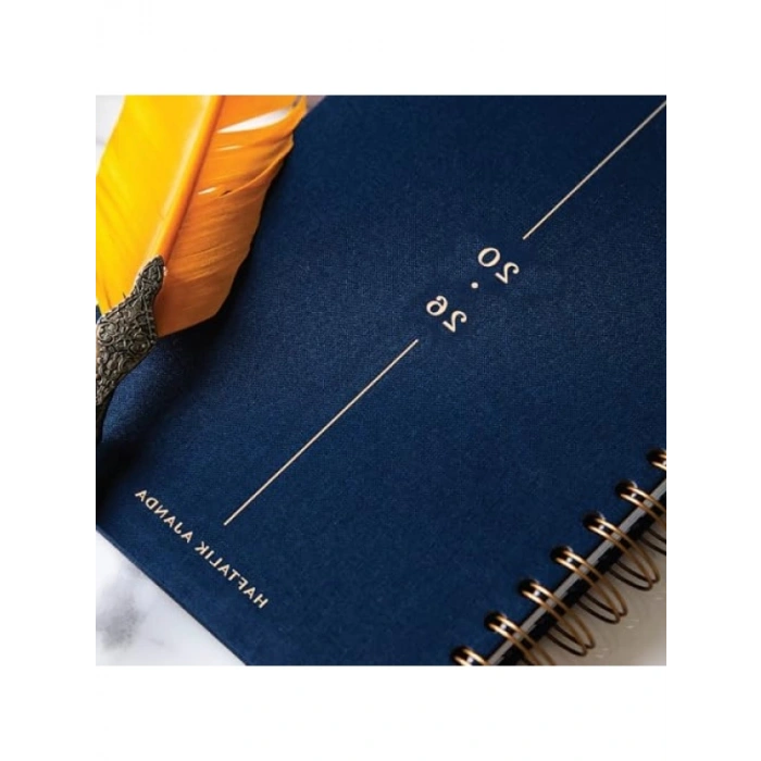 2026 A5 Spiralli Keten Haftalık Ajanda - Lacivert