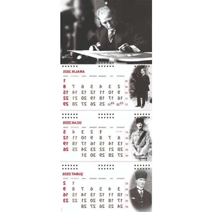 2026 Atatürk Gemici Duvar Takvimi - İmza