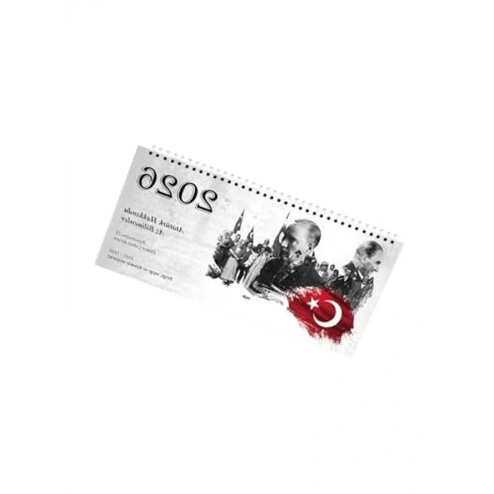 2026 Atatürk Temalı Masa Takvimi, Büyük Boy