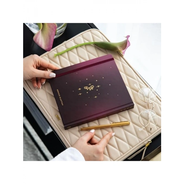 2026 Dikey Haftalık Ajanda - Bordo