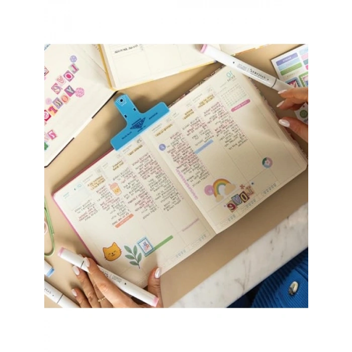 2026 Dikey Haftalık Ajanda - Sert Kapak 18x20 cm, Lacivert