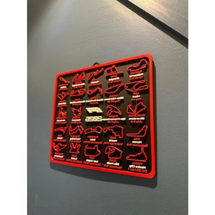 2026 Formula 1 Yarış Takvimi - 3D Baskı