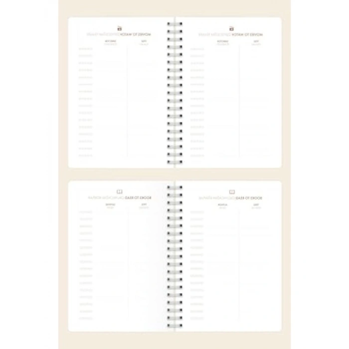 2026 Haftalık Spiralli Ajanda A5 - 12 Aylık Planlama