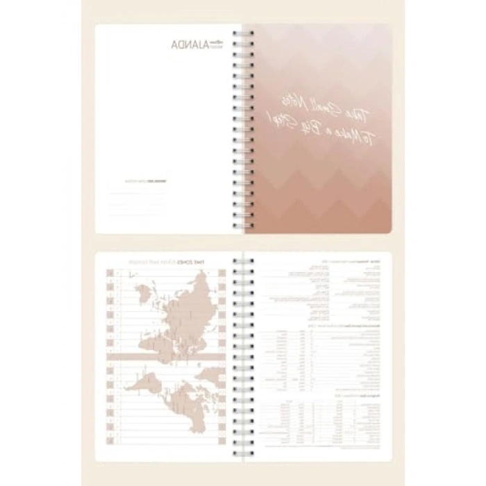 2026 Haftalık Spiralli Ajanda - A5 Boyut, 12 Aylık