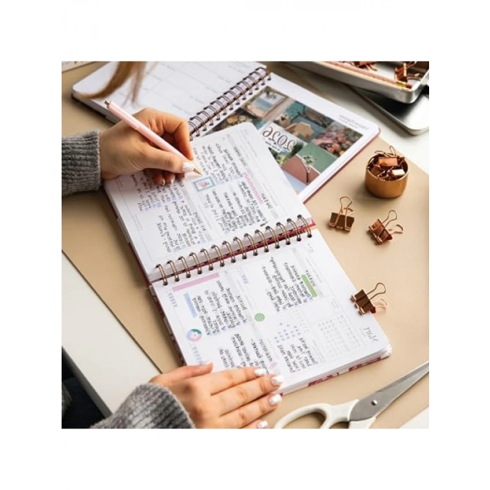 2026 Yılı 18x20 Spiralli Haftalık Ajanda, 12 Aylık