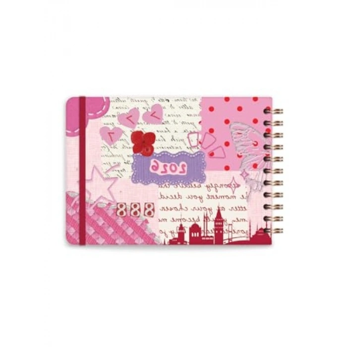 2026 Yılı Dikey Haftalık Ajanda, Spiralli Sert Kapak