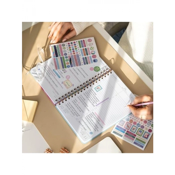 2026 Yılına Özel Haftalık Spiralli Ajanda, 17x24 cm, Lacivert