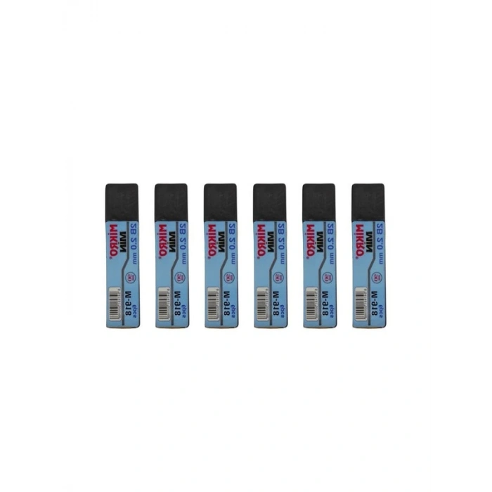 2.0mm 2B Kalem Ucu, 6 Adetli Siyah Set