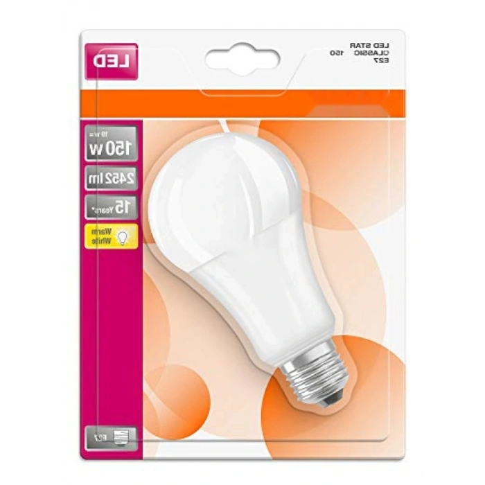 20W LED Ampul - 2452 Lümen, 2700 Kelvin Sarı Işık, E27 Duy