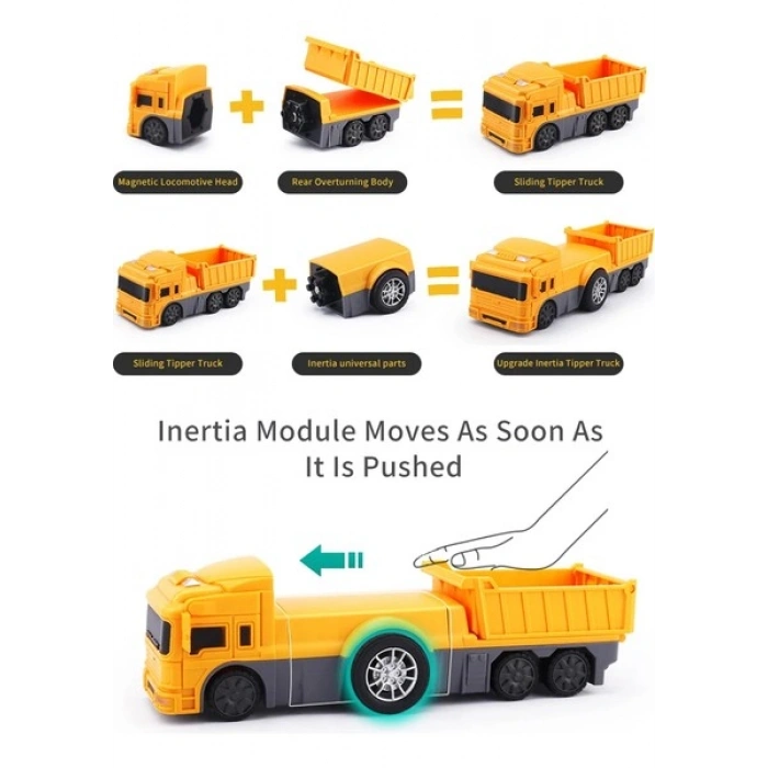 21 Parça Manyetik Mühendislik Serisi 6 Araba Dönüşebilen Robot