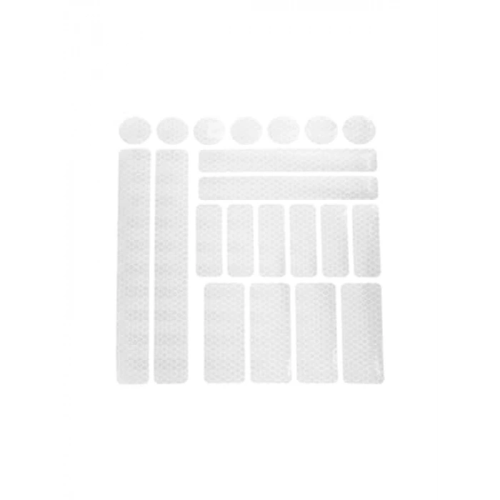 21 Parça Yansıtıcı Sticker Seti - Kırmızı, Yüksek Görünürlük için