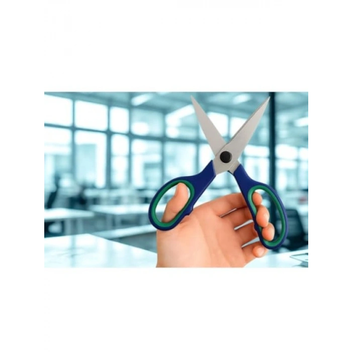 21.5 cm Paslanmaz Çelik Ofis Makası - Ergonomik Tasarım