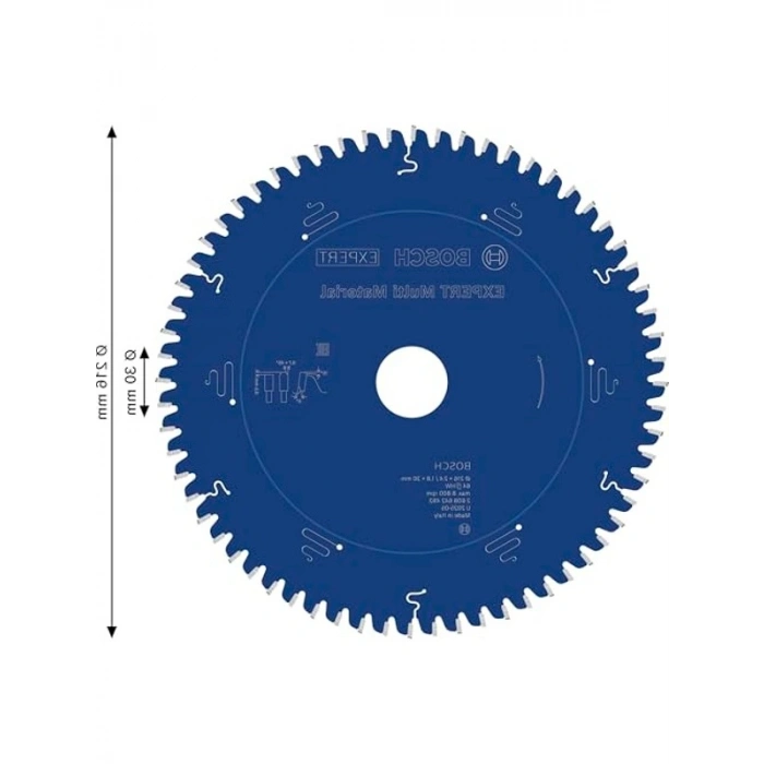 216 x 30 x 2,4 mm Daire Testere Bıçağı, Yüksek Kesim Performansı