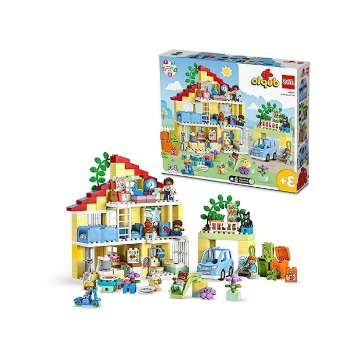 218 Parça Aile Evi Yapım Seti: 3ü 1 Arada Eğlenceli DUPLO Oyuncak