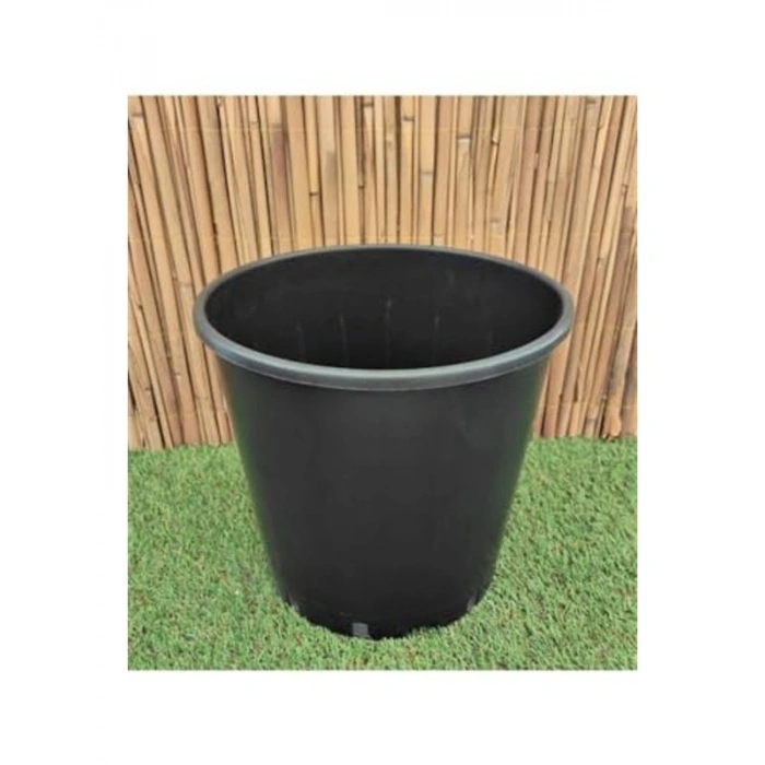 21,9 Lt Siyah Plastik Saksı, 35x30 cm Boyutunda Üretim Saksısı