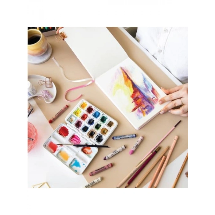 21x15 cm Sert Kapak Eskiz Defteri, 80 Yaprak