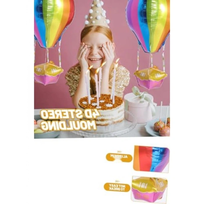 22 İnç Renkli Uçan Balon Folyo Balon