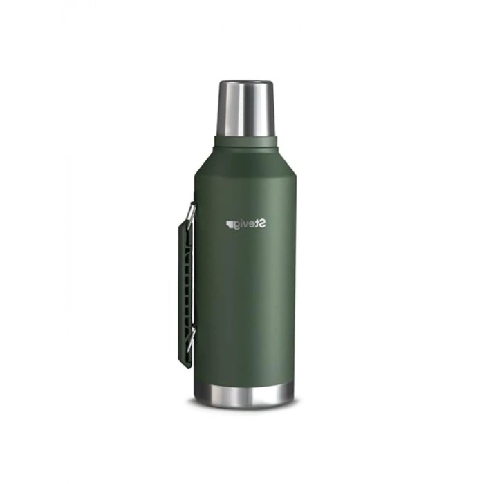 2.2 Litre Kapasiteli Sızdırmaz Çelik Termos, Klasik Kulplu Tasarım