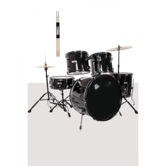 22 Yetişkin Akustik Bateri Davul Seti - 5 Parça Profesyonel