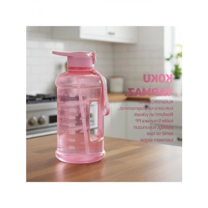 2200 ml Kapasiteli Kılıflı Matara, Sızdırmaz ve Sağlıklı
