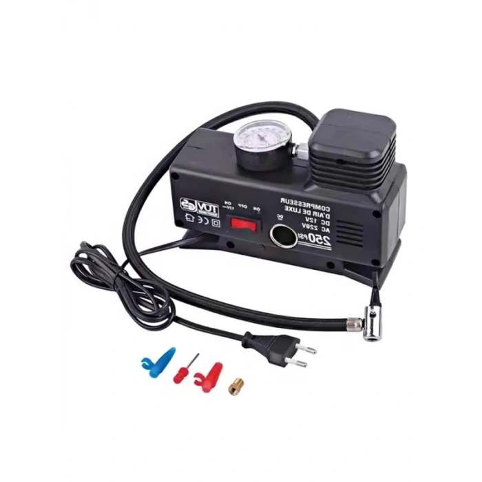 220V-12V Kompresör - 250 PSI Hava Şişirme Pompası