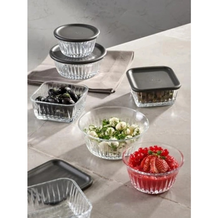 225 cc Kapasiteli Frezya Saklama Kabı - Gri