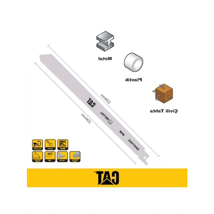 228mm Metal Ahşap Kesme Testere Ucu, 2 Parça