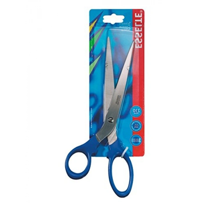 230 mm Papierschere - 9 inç, Mavi Sap