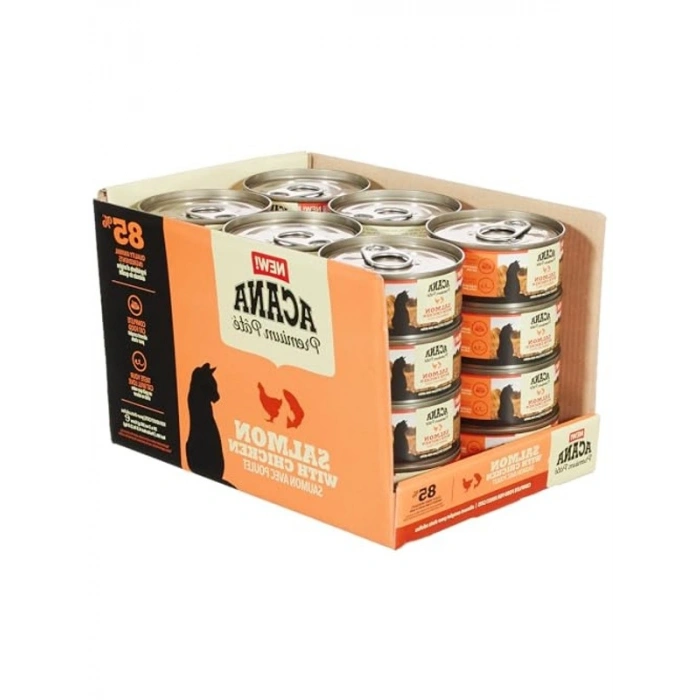 24 Adet 85 Gr Somonlu ve Tavuklu Kedi Konservesi