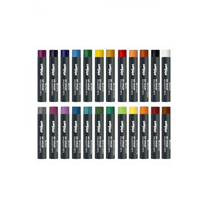 24 Adet Suda Çözünür Yağlı Pastel Seti