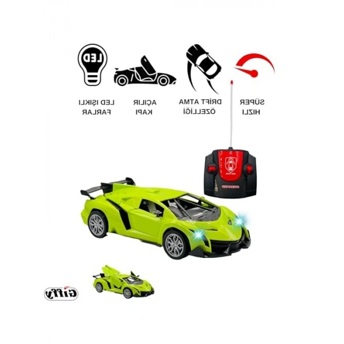 24 cm Drift Spor Arabası - Uzaktan Kumandalı, Işıklı