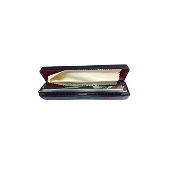 24 delikli C mızıka, kutulu ve temizleme mendilli set