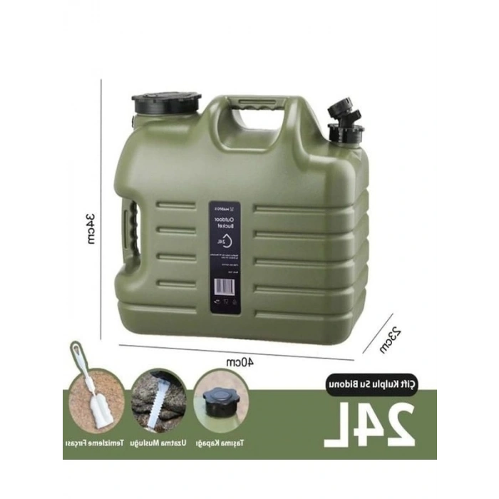 24 Litre Musluklu Su Bidonu - Hafif ve Kullanışlı