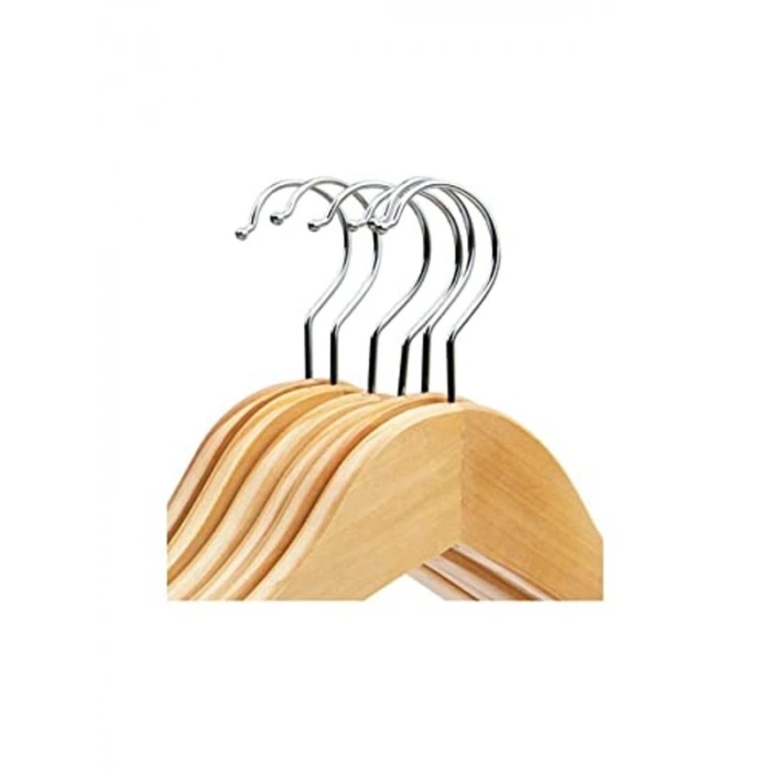 24lü Ahşap Kıyafet Askısı Seti, Dayanıklı ve Şık Tasarım