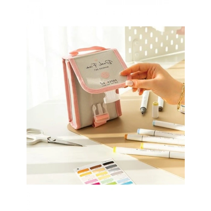 24lü Alkol Bazlı Kalem Seti, Çift Uçlu, Hızlı Kuruma