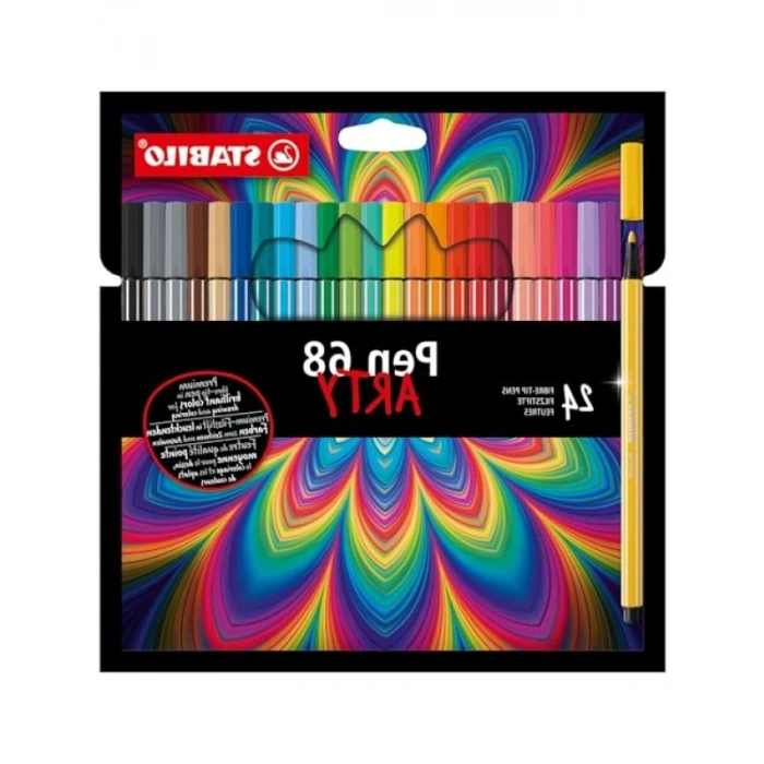 24lü Keçe Uçlu Boya Kalemi Seti - Yoğun Renkler