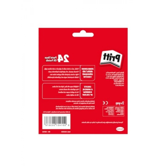 24lü Pastel Boya Seti, Yoğun Renkler, Karton Kutu