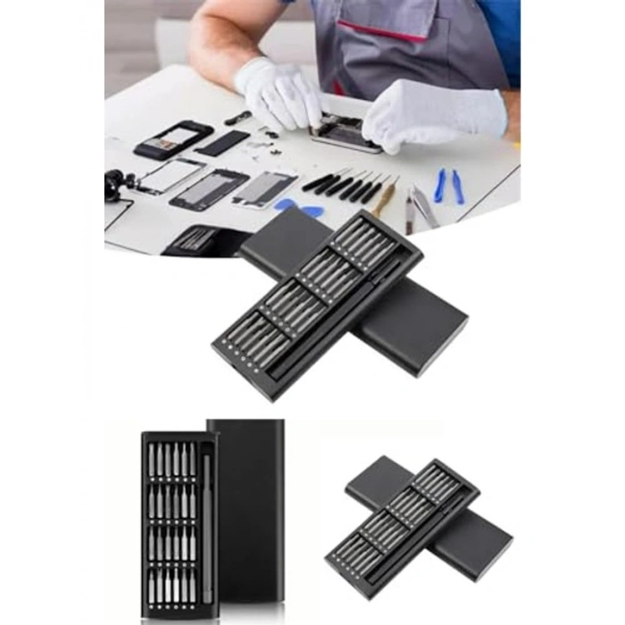 24 Parça Mini Tornavida Seti - Profesyonel Tamir Kitine Sahip