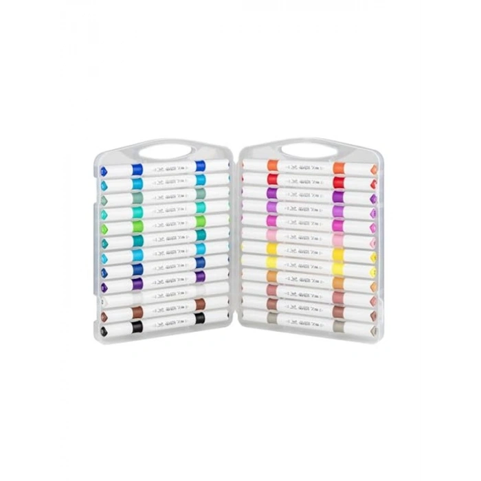 24 Parçadan Oluşan Profesyonel Akrilik Marker Kalem Seti