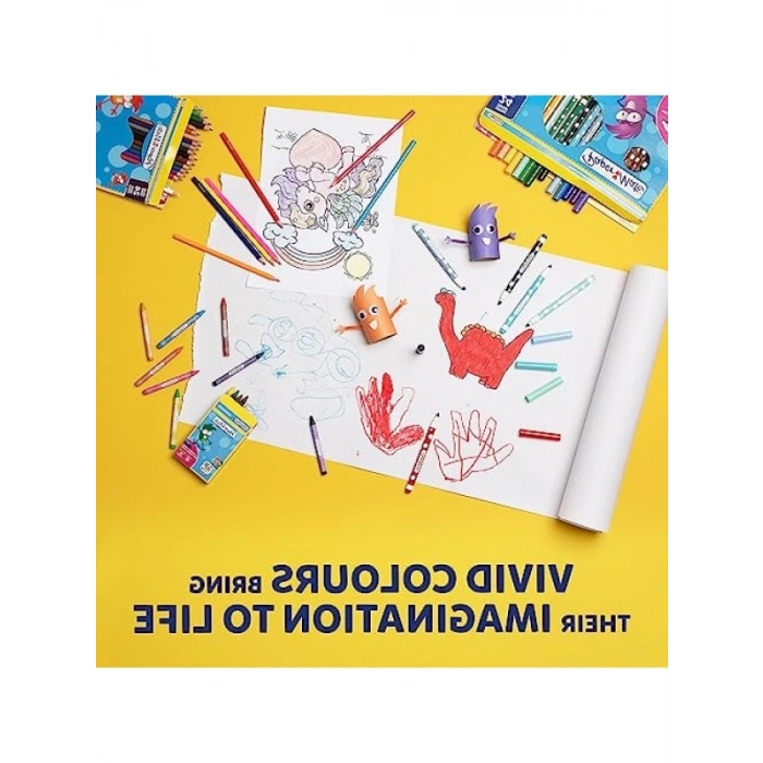 24 Renkli Önceden Kesilmiş Çocuk Boya Kalemi Seti