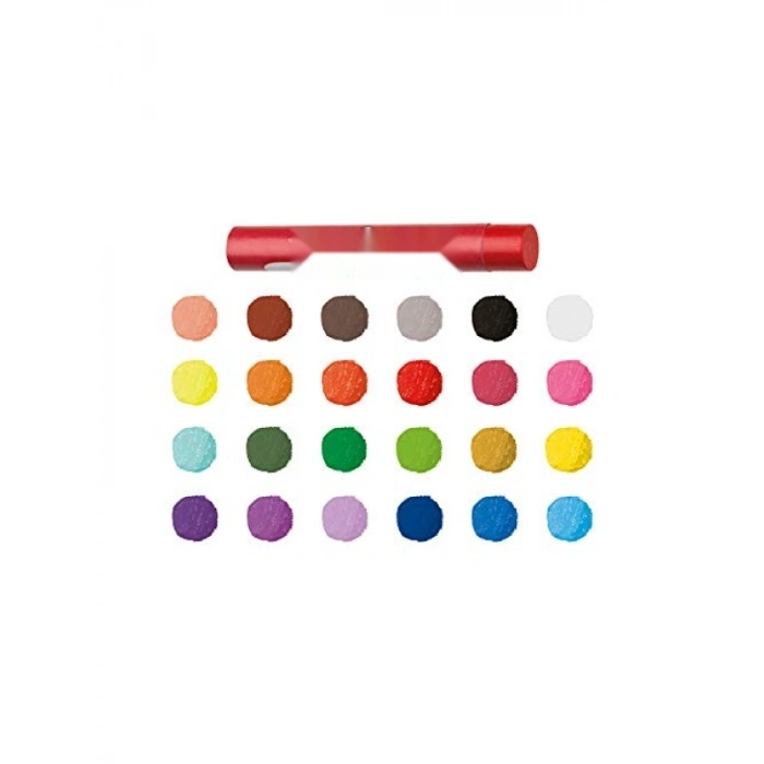 24 Renkli Yağlı Pastel Boya Kalemi Seti