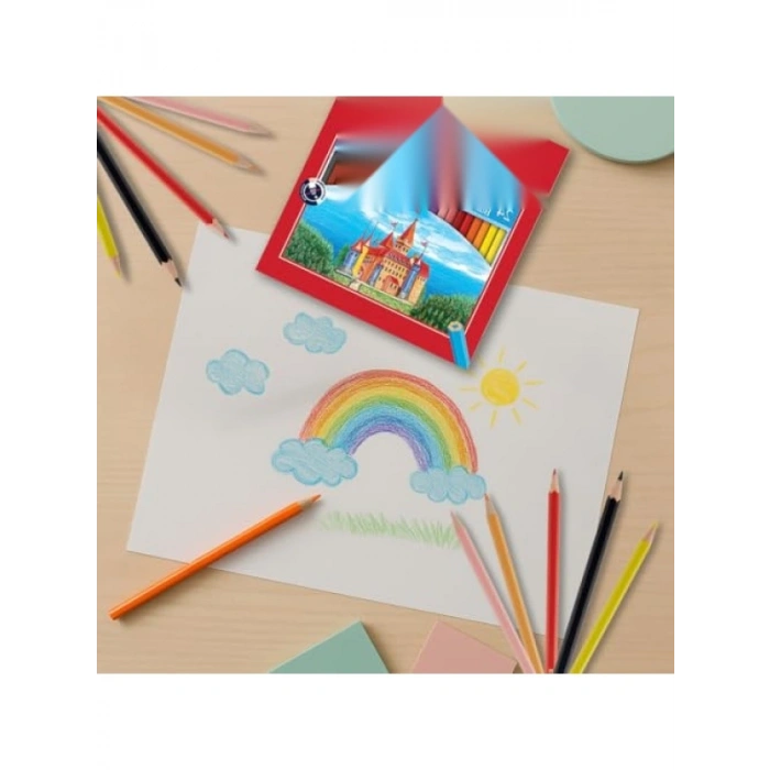 24 Renkli Yumuşak Boya Kalemi Seti - Kırılmaya Dayanıklı Uçlar