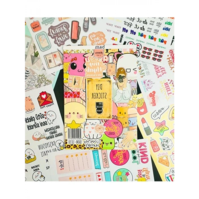 24 x 17 cm Boyutunda 16 Sayfa Rengarenk Sticker Kitabı