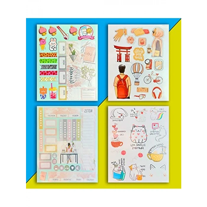 24 x 17 cm Boyutunda 16 Sayfa Rengarenk Sticker Kitabı